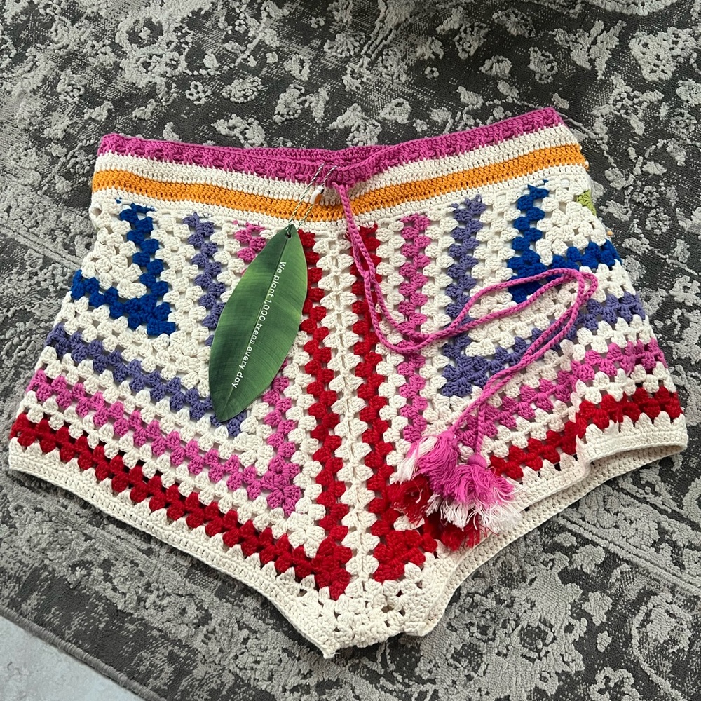 Farm rio crochet shorts